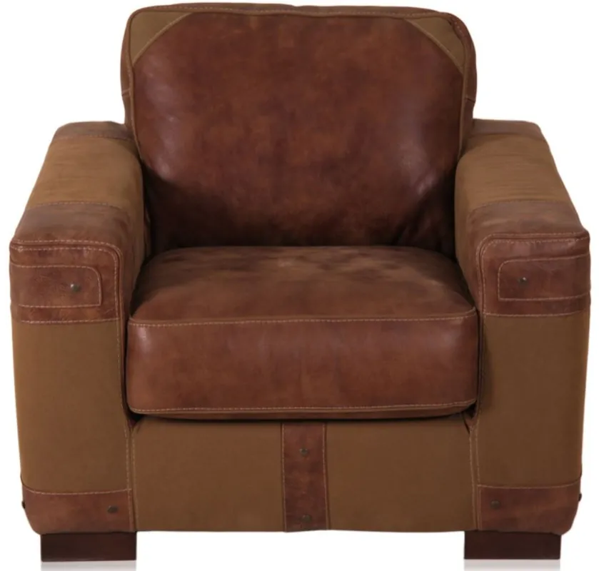 Casa Padrino Luxus Echtleder Sessel Braun 92 x H. 93 cm - Chesterfield Möbel Günstig