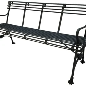 Wochenendangebot Casa Padrino Schmiedeeisen Gartenbank / Sitzbank Schwarz 140 x 60 x H. 90 cm - Nostalgie Gartenmöbel