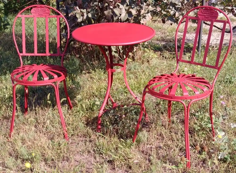 Casa Padrino Jugendstil Gartenmöbel Set - verschiedene Farben - Gartentisch & 2 Gartenstühle im Jugendstil Sichere Zahlung