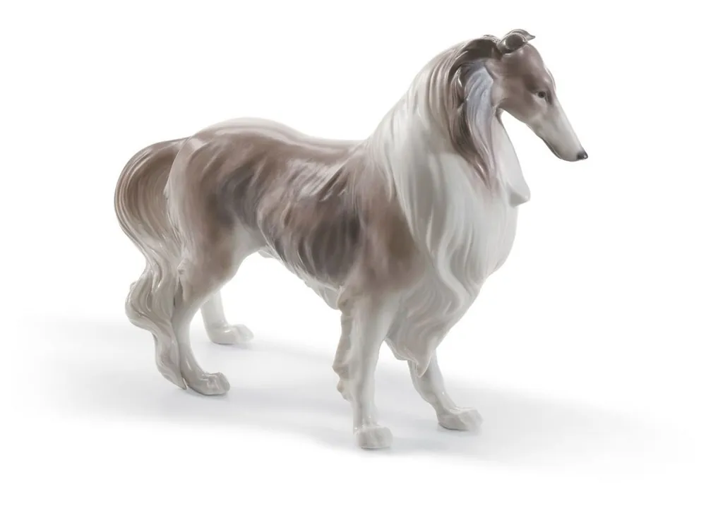 Direkt Vom Hersteller Casa Padrino Luxus Porzellan Shetland Schäferhund Skulptur Braun / Weiß 25 x H. 19 cm - Hangefertigte & Handbemalte Deko Figur
