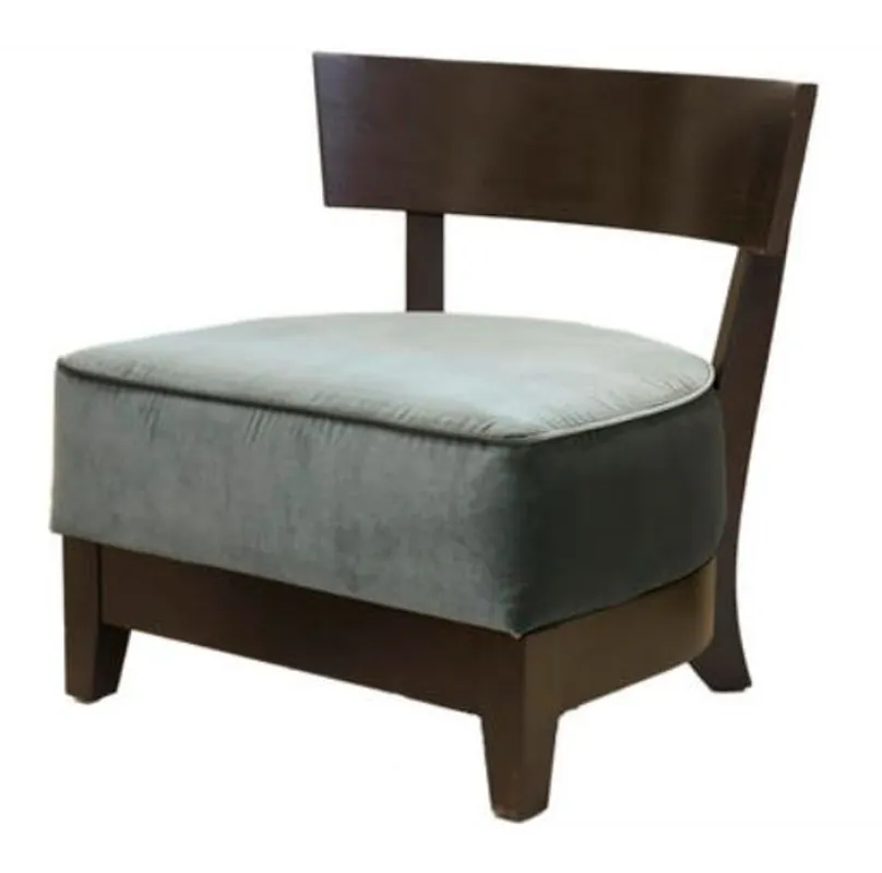Casa Padrino Luxus Lounge Club Sessel Dunkelbraun / Grau-Blau 73,5 x 66 x H. 74 cm - Luxus Kollektion Neu Im Sortiment