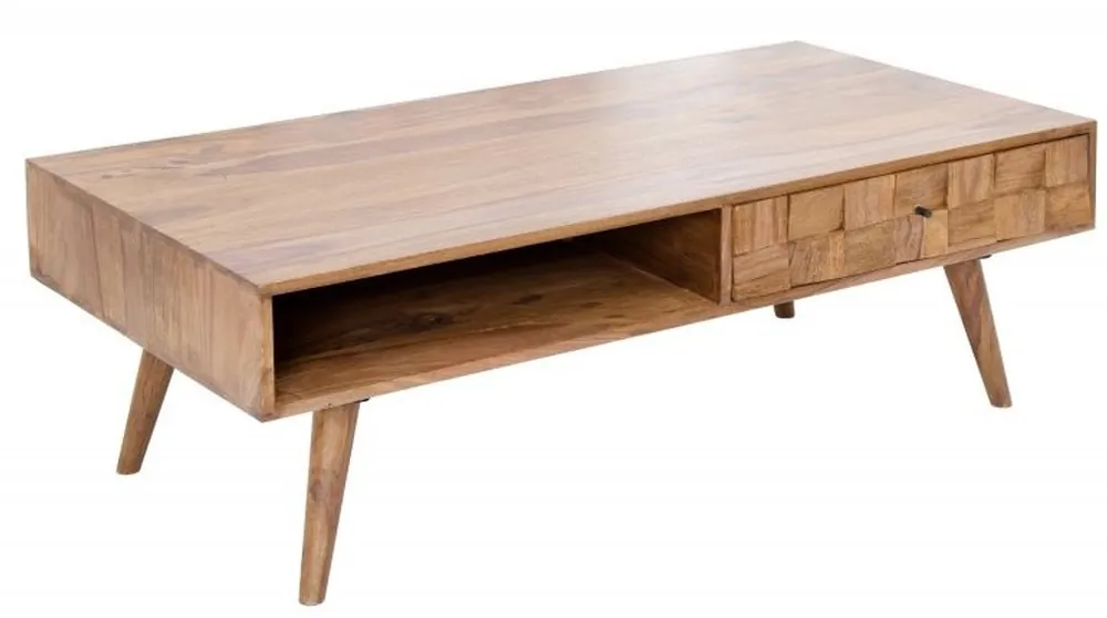 Sonderangebot Casa Padrino Designer Massivholz Couchtisch Natur B.117 x H.40 x T. 60 Salon Wohnzimmer Tisch