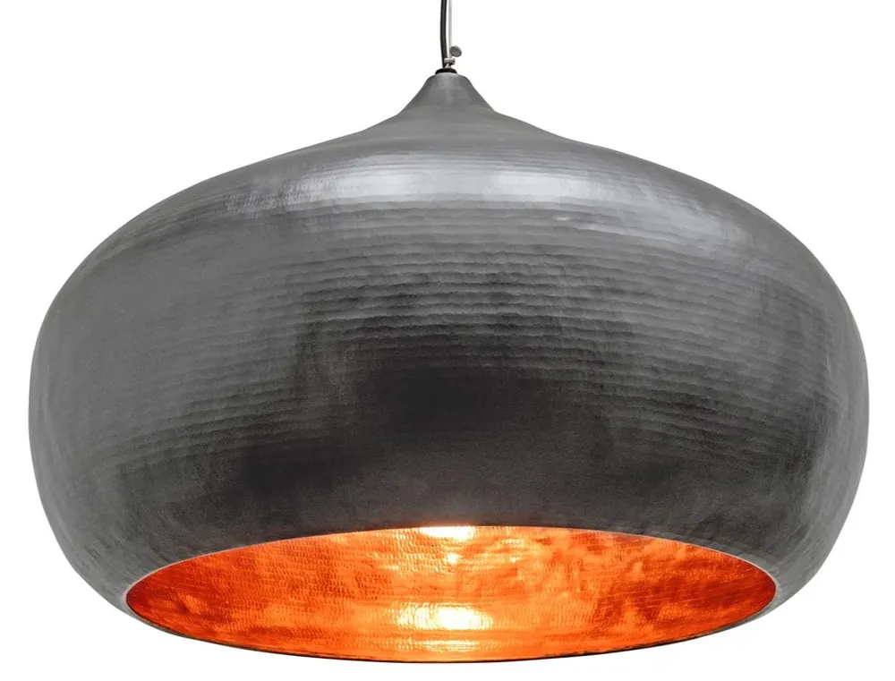 Markenware Casa Padrino Luxus Hängeleuchte Grau Ø 85 x H. 60 cm - Moderne Pendelleuchte im Industrie Design