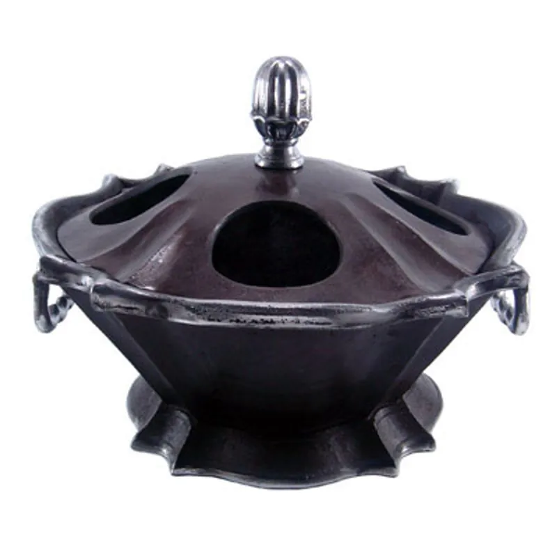Casa Padrino Barock Weinkühler für 4 Flaschen Aluminium / Antik Silber H 20 cm, Durchmesser 44 cm - Weinhalter Hotel Dekoration Expressversand