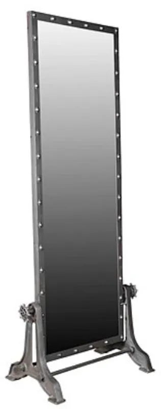 Casa Padrino Luxus Spiegel Grau 76 x 48,5 x H. 195,5 cm - Standspiegel im Indusriedesign Schnäppchen