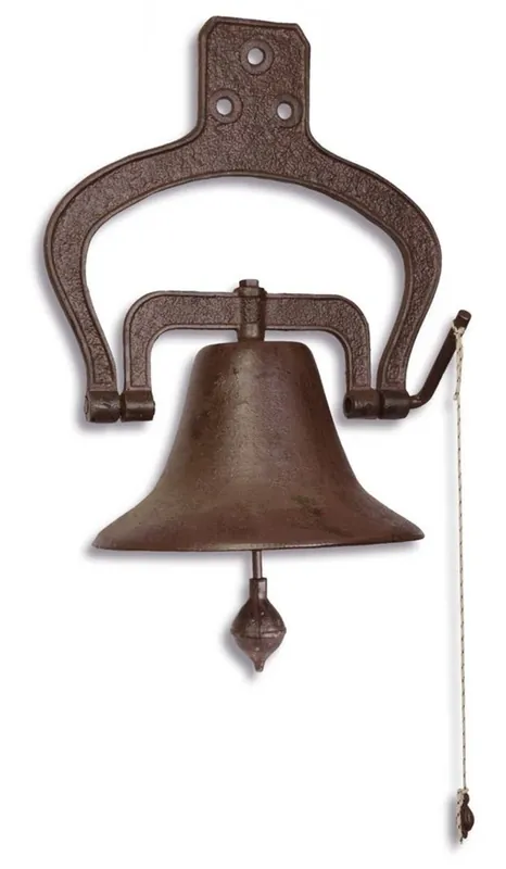 Casa Padrino Gusseisen Schiffsglocke Braun 46,3 x 35,3 x H. 57,5 cm - Garten Deko Zertifiziert