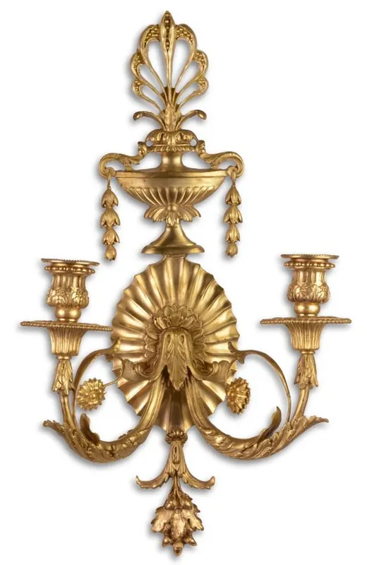 Casa Padrino Barock Wandkerzenhalter Gold 29,5 x 16 x H. 53,5 cm - Wohnzimmer Deko im Barockstil Angebot