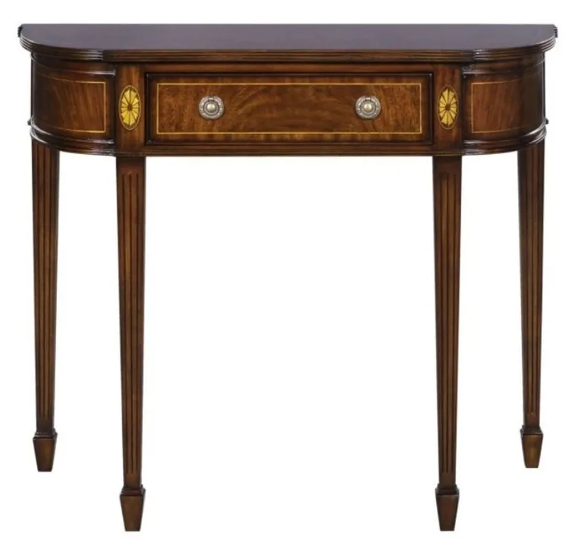 Casa Padrino Jugendstil Mahagoni Konsole Braun 91 x 40 x H. 78 cm - Luxus Qualität Aktuell