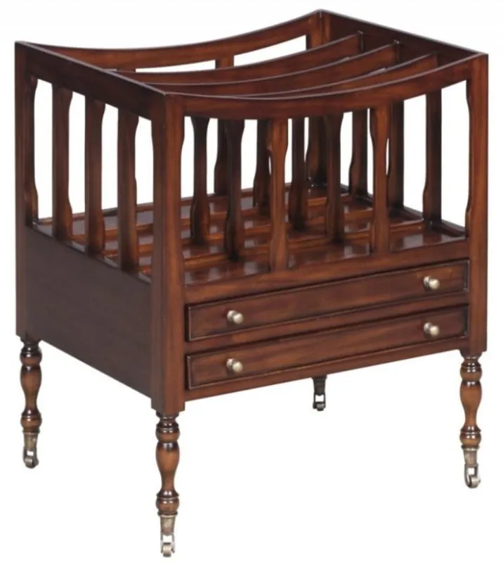 Casa Padrino Luxus Mahagoni Zeitungsständer / Zeitschriftenständer Braun 48 x 38 x H. 55 cm - Luxus Kollektion Highlight