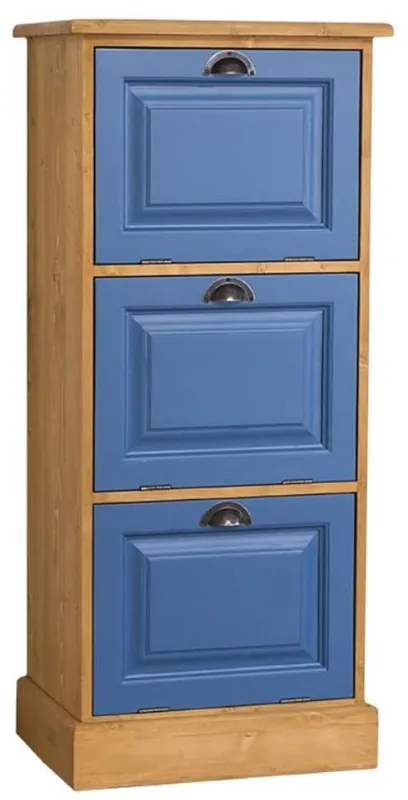 Jetzt Bestellen Casa Padrino Landhausstil Kommode Naturfarben / Blau 55 x 40 x H. 126 cm - Möbel im Landhausstil