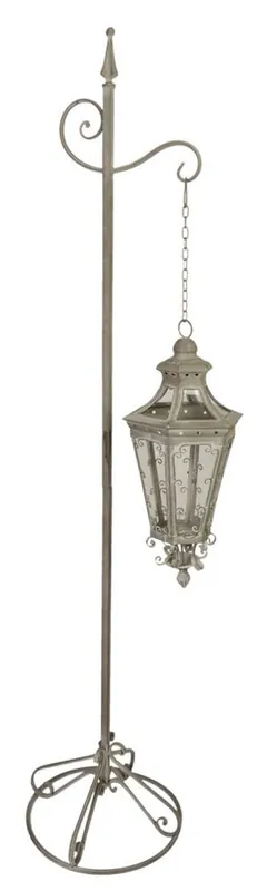 Sonderaktion Casa Padrino Jugendstil Gartenlaterne Grau H. 175 cm - Garten & Terrassen Deko