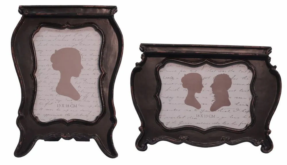 Expressversand Casa Padrino Barockstil Bilderrahmen 2er Set Antik Schwarz - Barock Deko