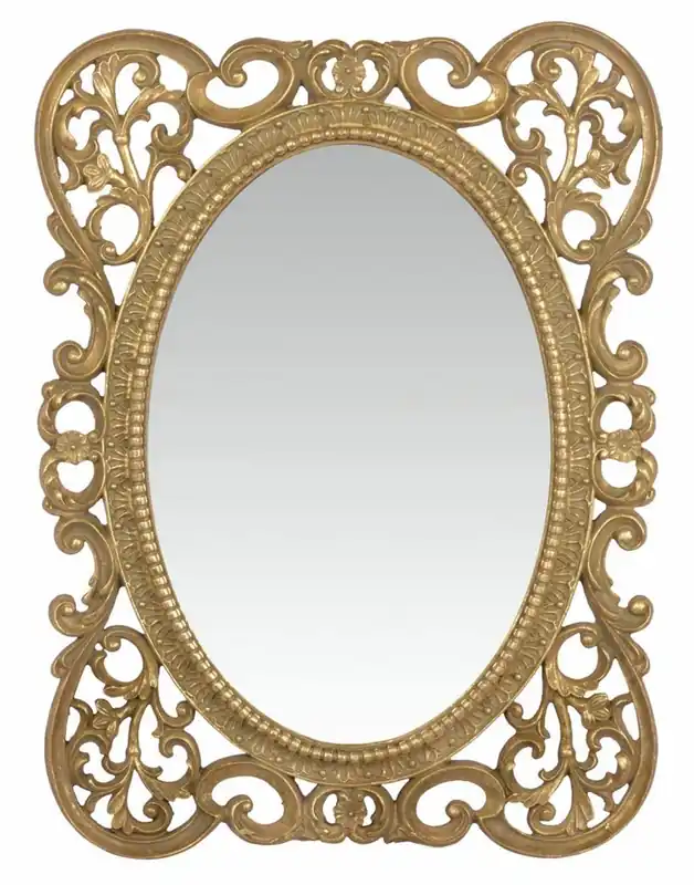 Günstig Casa Padrino Barockstil Polyresin Wandspiegel Gold 29,1 x H. 39,1 cm - Barockmöbel