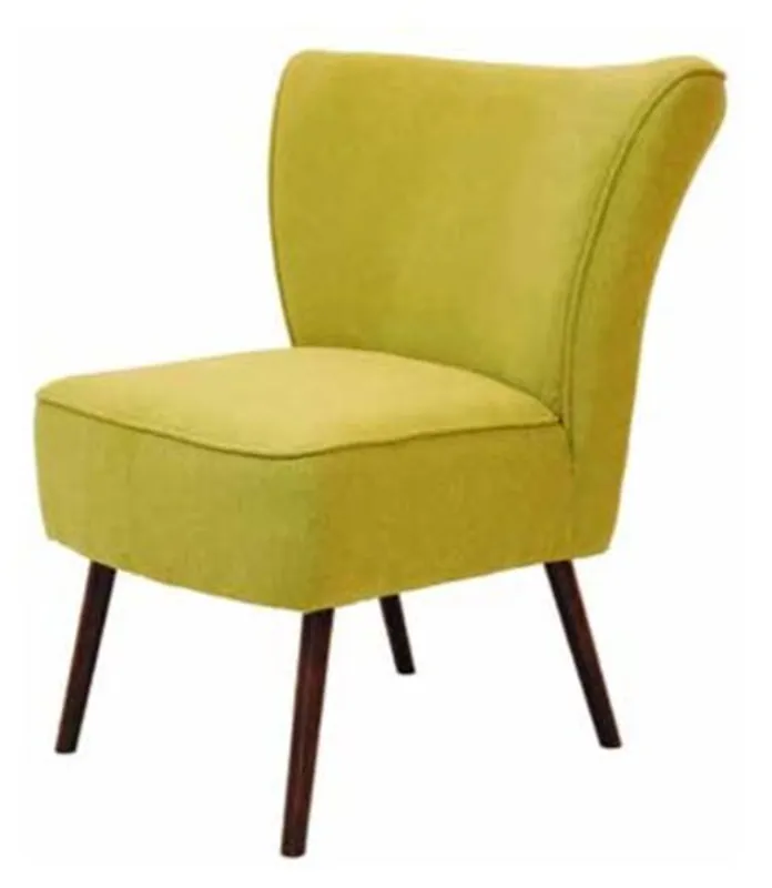 Casa Padrino Luxus Retro Salon Sessel Gelbgrün / Braun 63 x 72 x H. 77 cm - 60er Jahre Cocktailsessel Jetzt Kaufen