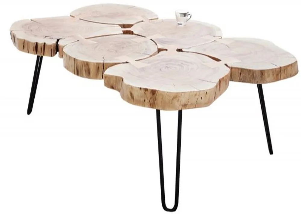 Nur Für Kurze Zeit Casa Padrino Designer Massivholz Couchtisch Akazie Natur 115 x H. 40 cm - Massivholz - Salon Wohnzimmer Tisch - Unikat