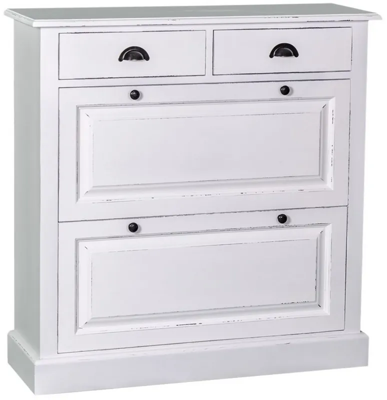 Casa Padrino Landhausstil Schuhschrank Antik Weiß 103 x 35 x H. 105 cm - Möbel im Landhausstil Meistverkauft