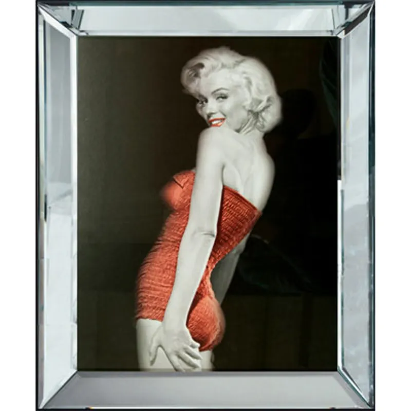 Jetzt Kaufen Casa Padrino Designer Bild Lady in Red Marilyn Monroe - Limited Edition