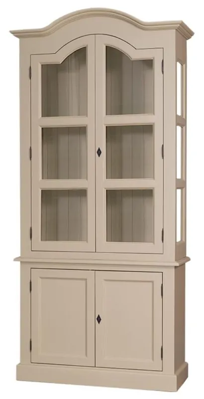 Casa Padrino Landhausstil Wohnzimmerschrank mit 4 Türen Beige 104 x 39 x H. 220 cm - Wohnzimmermöbel Super-Preis