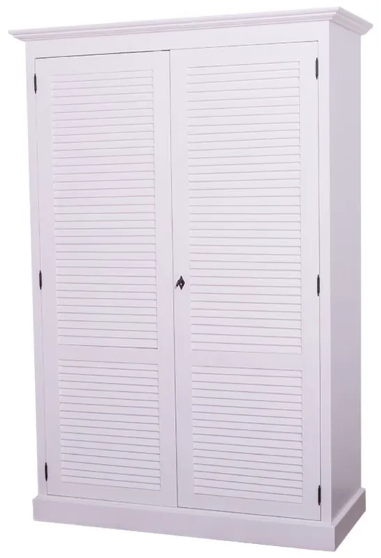 Direkt Vom Hersteller Casa Padrino Landhausstil Schlafzimmerschrank / Kleiderschrank mit 2 Türen Weiß 134 x 59 x H. 200 cm - Schlafzimmermöbel