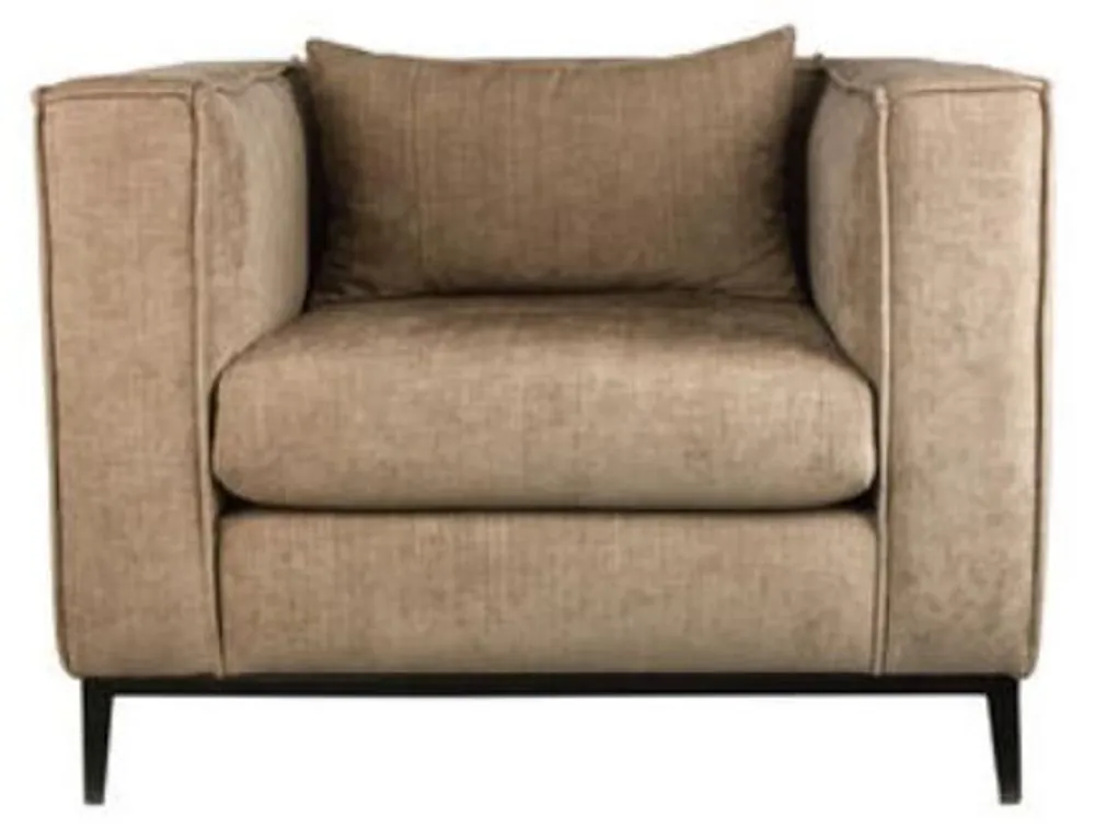 Aktuell Casa Padrino Luxus Sessel Beige / Schwarz 90 x 75 x H. 66 cm - Hotel Möbel