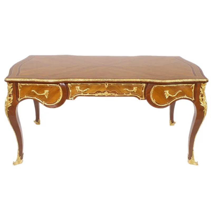 Casa Padrino Barock Schreibtisch Mahagoni 175cm x 90cm x H.80 - Antik Stil Sekretär Möbel Ausverkauf