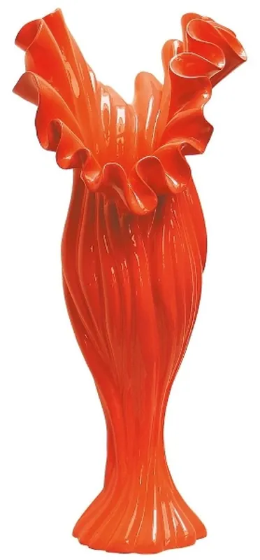 Casa Padrino Designer Blumenvase Orange B. 33 cm Höhe 81 cm - Dekovase Super-Preis