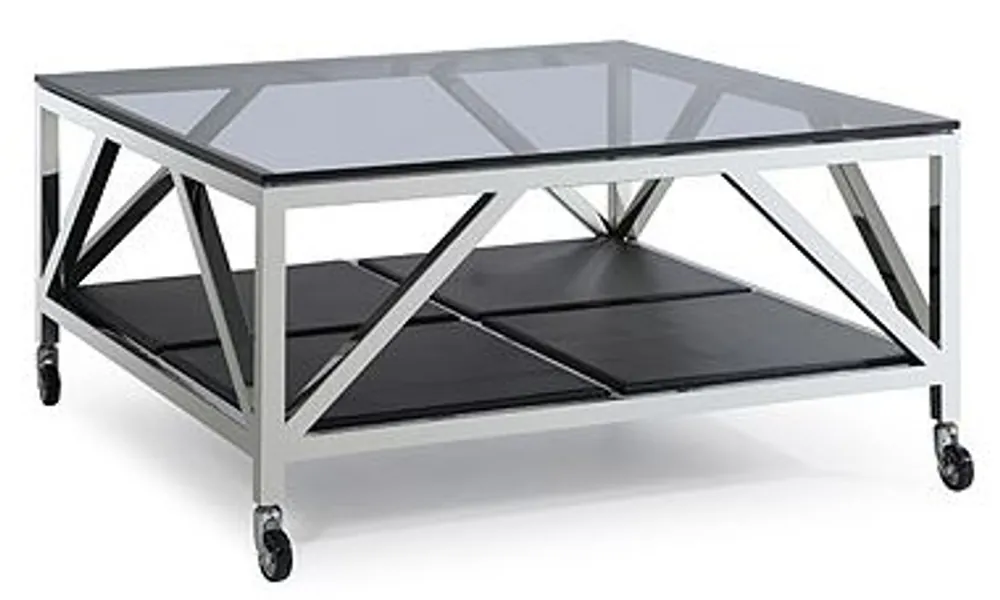 Casa Padrino Luxus Couchtisch Silber 100 x 100 x H. 50 cm - Wohnzimmer Möbel Bestseller