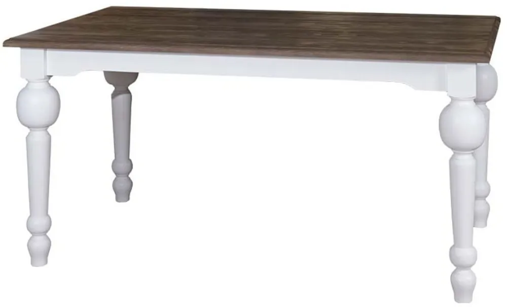 Casa Padrino Landhausstil Esstisch Weiß / Naturfarben 180 x 90 x H. 75 cm - Landhausstil Esszimmermöbel Günstig