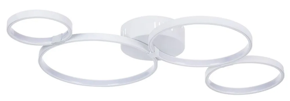 Casa Padrino Decken- und Wandleuchte Weiß 74 x 44 x H. 7 cm - Moderne LED Leuchte Sonderangebot