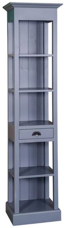 Casa Padrino Landhausstil Regalschrank mit Schublade Hellblau 50 x 39 x H. 197 cm - Landhausstil Möbel Super-Preis