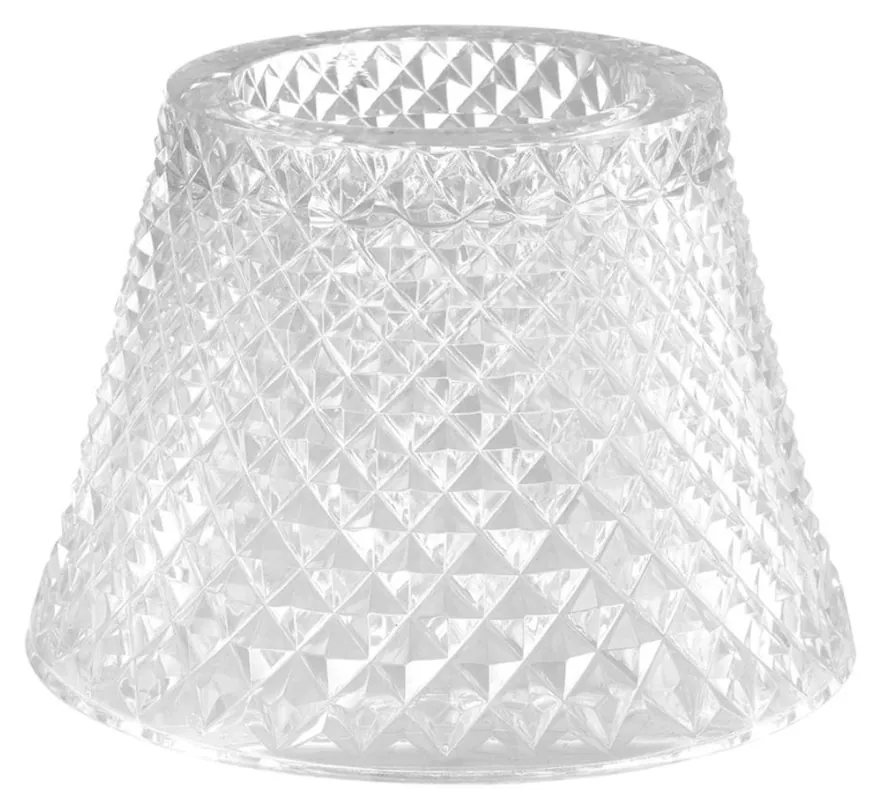 Echt Casa Padrino Glas Teelichthalter-Lampenschirm Clear Ø 15 x H. 12,5 cm - Luxus Accessoires