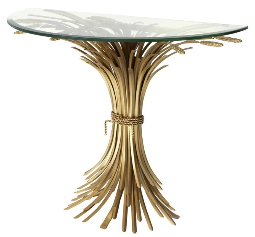 Highlight Casa Padrino Luxus Konsole Antik Gold 90 x 45 x H. 76 cm - Designer Konsolentisch