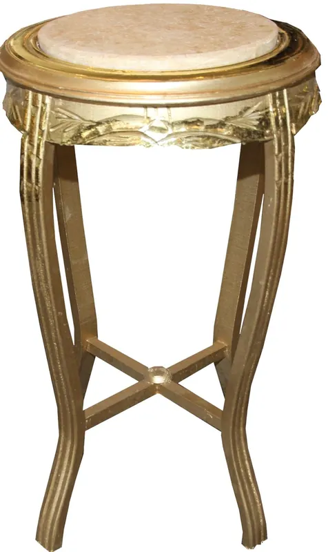 Aktuell Casa Padrino Barock Beistelltisch Rund Gold /Creme Antik Look - 70 x 40cm