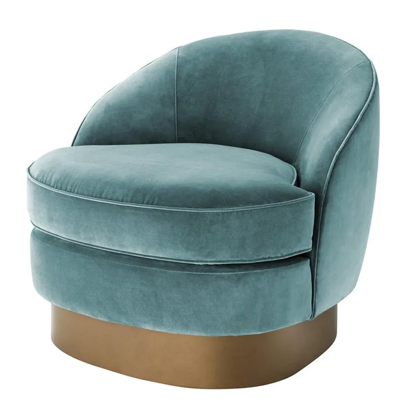 Preisknaller Casa Padrino Luxus Sessel Dunkeltürkis / Mattgold 74 x 85 x H. 73 cm - Hotel Möbel