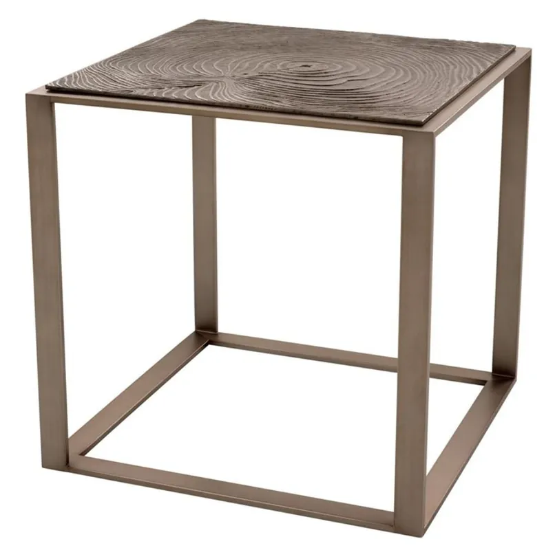 Casa Padrino Luxus Beistelltisch Rosa-Bronze 56 x 56 x H. 55,5 cm - Hotel Möbel Saisonangebot