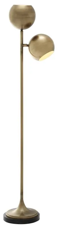 Casa Padrino Stehleuchte Antik Messing / Schwarz Ø 32 x H. 140 cm - Luxus Möbel Neue Ware