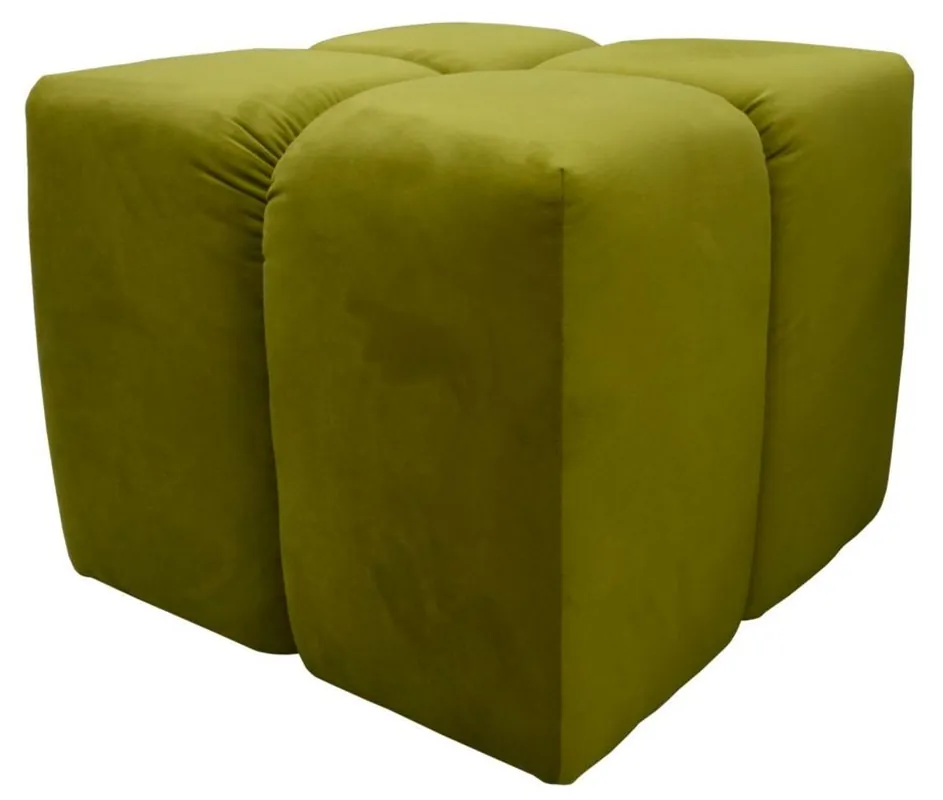 Casa Padrino Luxus Hocker / Sitzhocker Grün 60 x 60 x H. 50 cm - Wohnzimmermöbel Must-Have