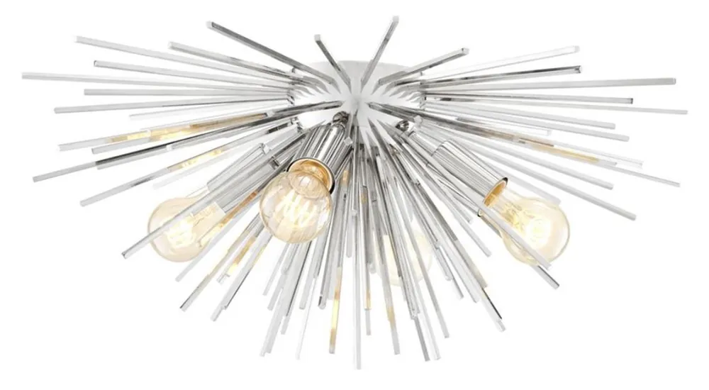 Aktuell Casa Padrino Deckenleuchte / Deckenlampe Silber Ø 58 x H. 26,5 cm - Luxus Kollektion
