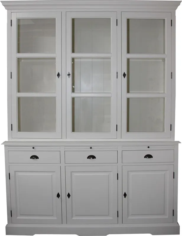 Casa Padrino Landhausstil Küchenschrank Weiss 167 x 51 x H. 219 cm - 2 Teiliger Küchenschrank Neu Im Sortiment
