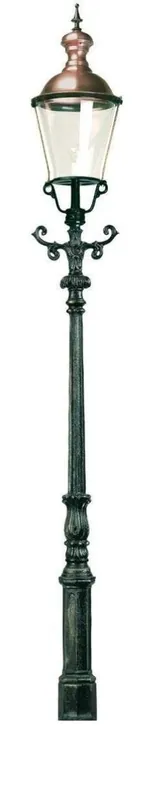 Casa Padrino Gartenlaterne Grün / Kupfer Ø 50 x H. 420 cm - Nostalgische Garten Wege Einfahrt Außenleuchte Top-Preis