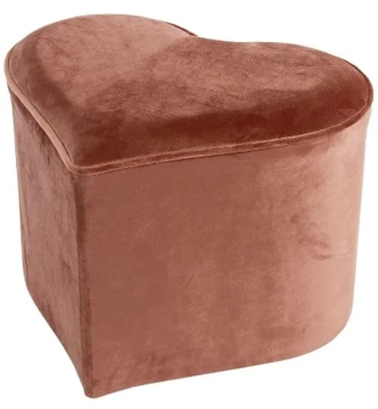 Neuheit Casa Padrino Designer Herz Sitzhocker Rosa 46 x 40 x H. 54 cm - Herzförmiger Luxus Deko Hocker