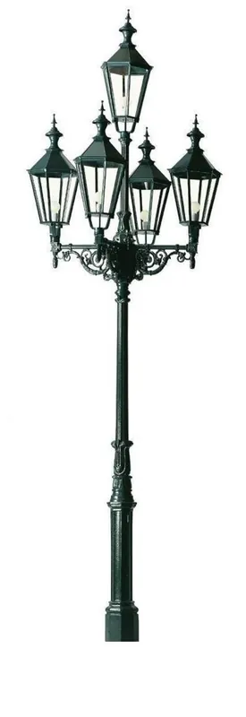 Preisknaller Casa Padrino Gartenlaterne 146 x 146 x H. 475 cm - Verschiedene Farben - Nostalgische von Hand gegossene Aluminium Außenleuchte mit Gusseisen Fuß