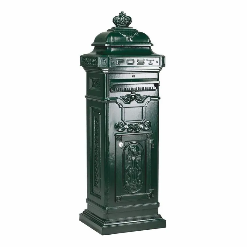 Sichere Zahlung Casa Padrino Jugendstil Standbriefkasten 38 x 33 x H. 105 cm - Verschiedene Farben - Nostalgischer Säulenbriefkasten