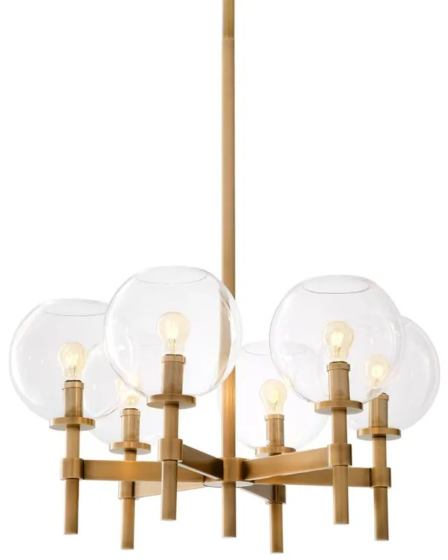 Casa Padrino Luxus Kronleuchter Antik Messing Ø 70 x H. 35 cm - Hotel & Restaurant Möbel Abverkauf