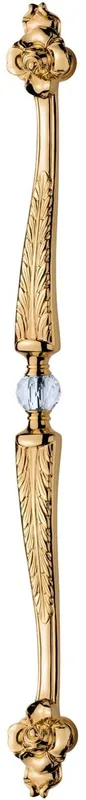 Casa Padrino Barock Messing Türgriff Set mit Swarovski Kristallglas Französisches Gold 7,2 x 84 cm - Edel & Prunkvoll Meistverkauft