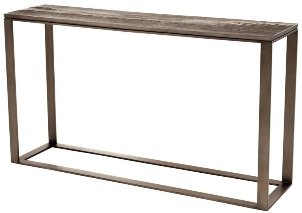 Saisonangebot Casa Padrino Luxus Konsole / Konsolentisch Rosa-Bronze 140 x 35 x H. 78,5 cm - Luxus Qualität