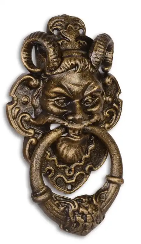 Online Kaufen Casa Padrino Türklopfer Barock Devil Face Gusseisen Bronzefarben 32.7 cm - Antik Jugendstil Gründerzeit