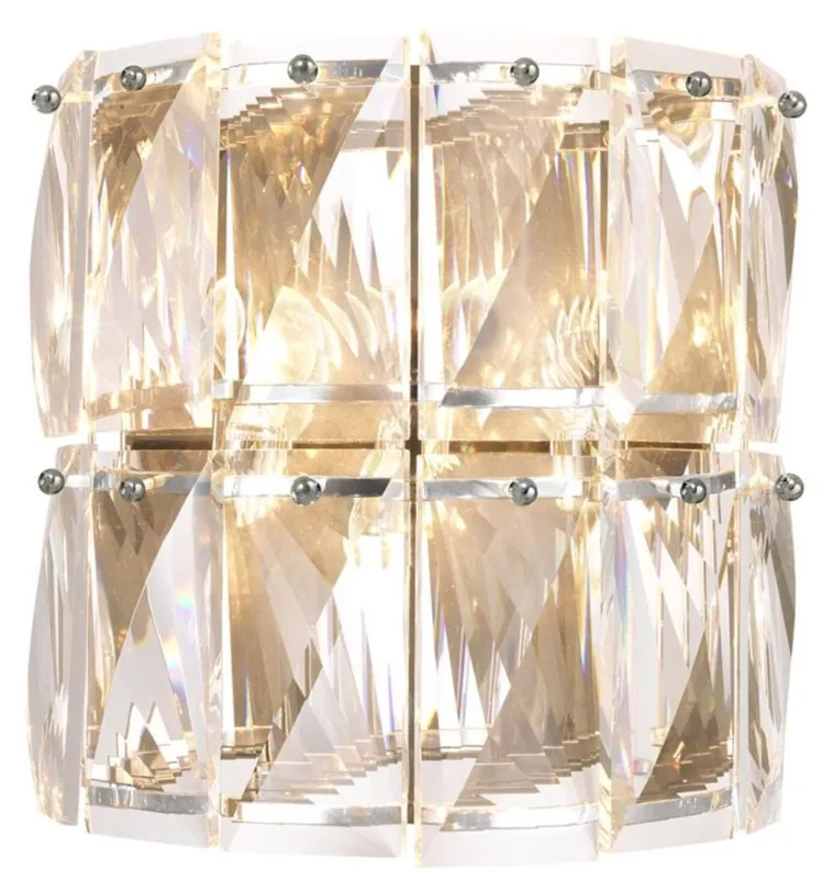 Top-Angebot Casa Padrino Luxus Kristallglas Wandleuchte Silber 31 x 18 x H. 31 cm - Hotel & Restaurant Wandlampe