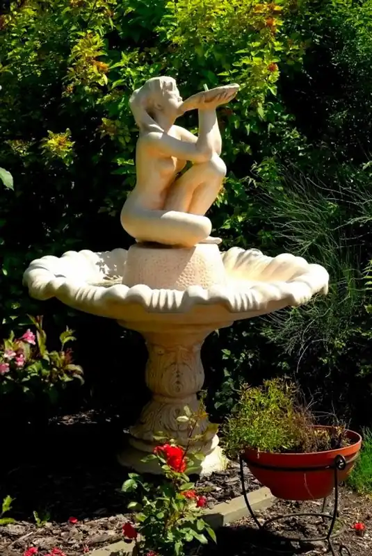 Casa Padrino Jugendstil Fontäne / Springbrunnen Ø 130 x H. 159 cm - Barock & Jugendstil Garten Accessoires Finale Aktion