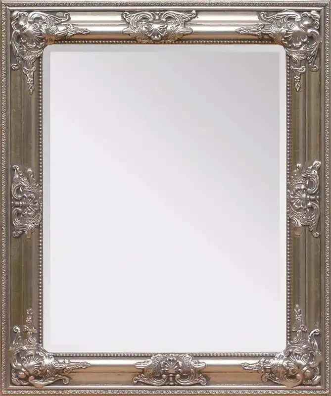 Begrenztes Angebot Casa Padrino Barock Wandspiegel Silber Höhe 62 cm, Breite 52 cm - Edel & Prunkvoll - Vintagelook - Handgefertigt